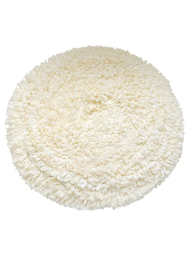 وسادة بونيه من الألياف الدقيقة ذات نهاية دائرية بيضاء